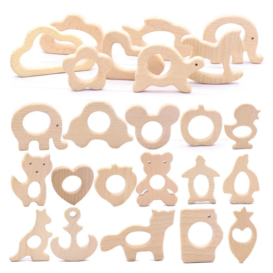 1pcs  Natural Wooden Teether