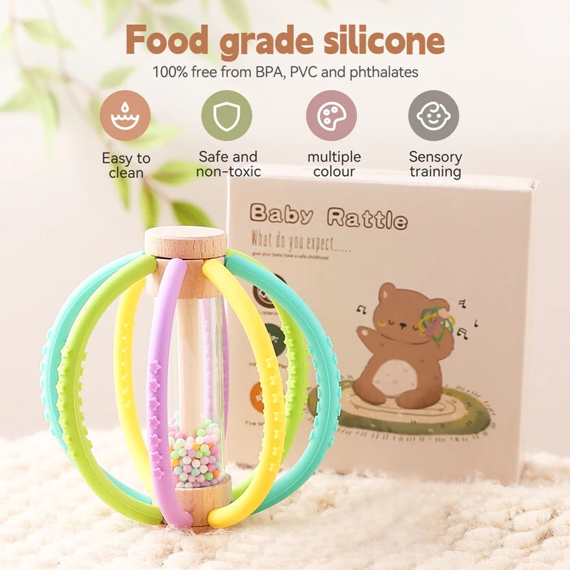 Wooden baby Rattle Toy