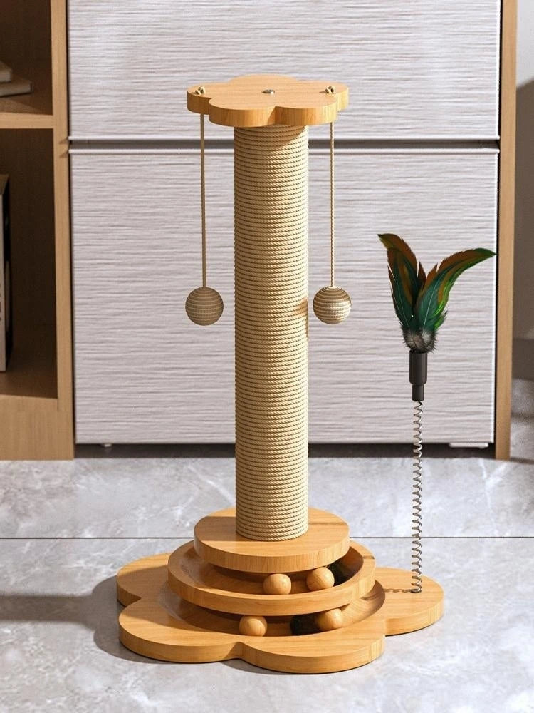 Solid Wood  Cat Toy