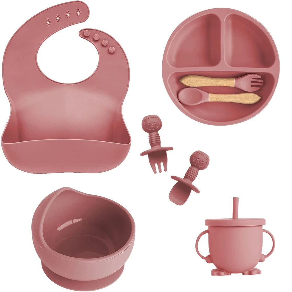 Children's Dishes Set Baby Silicone 6/8-piece