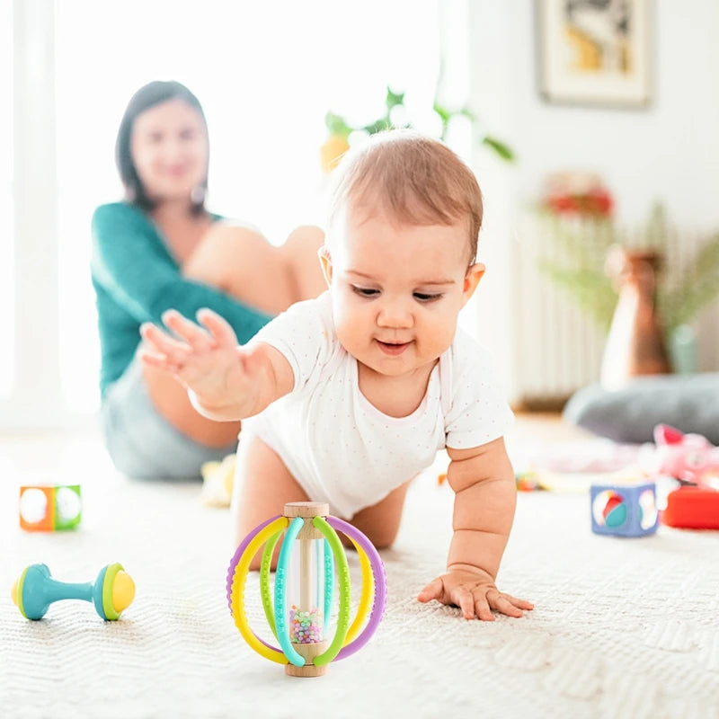 Wooden baby Rattle Toy